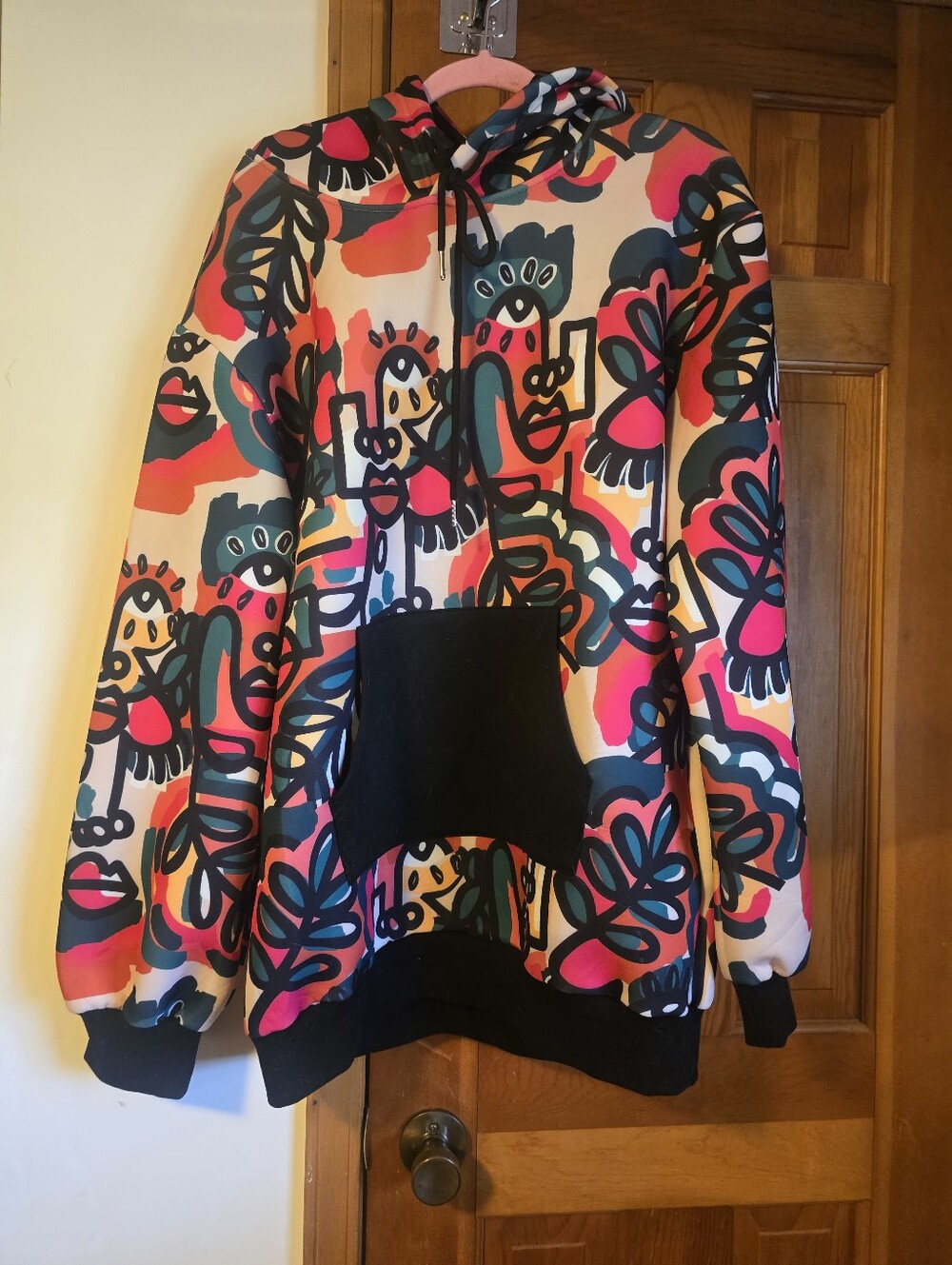Akira Womens Abstract Floral Print Sweater  Jacket - Multicolor - Picture 16 of 16